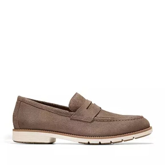 Cole Haan Flexgrand+ Men\'s Suede Penny Loafers, Color: Truffle main image 9